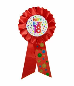 18 Jaar Happy Birthday Stippen Rozet