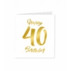 40 Jaar Verjaardagskaart Goud/Wit