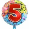 5 Jaar Birthday Blocks Folieballon - 43 Cm -Griezels Glans Winkel 5 jaar birthday blocks folieballon 43 cm