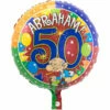 50 Jaar Abraham Knalfeest Folieballon - 43cm -Griezels Glans Winkel 50 jaar abraham knalfeest folieballon 43cm
