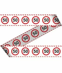 Afzetlint Verkeersbord 50 Jaar (15m)