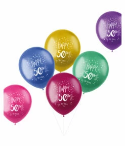 Ballonnen 'Happy 50th To You' Meerkleurig (6st)