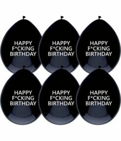 Ballonnen Happy F*cking Birthday (6st)