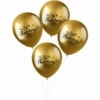 Ballonnen Metallic Goud '50th Anniversary' (4 St) -Griezels Glans Winkel ballonnen metallic goud 50th anniversary 4 st