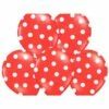 Ballonnen Pastel Rood Met Witte Stippen - 6 Stuks -Griezels Glans Winkel ballonnen pastel rood met witte stippen 6 stuks