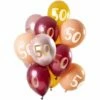Ballonnen Set 50 Jaar Roze/Goud Premium - 12 Stuks -Griezels Glans Winkel ballonnen set 50 jaar roze goud premium 12 stuks