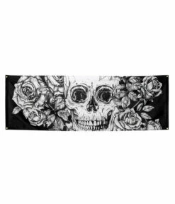 Banner Day Of The Dead Zwart/Wit (74x220cm)