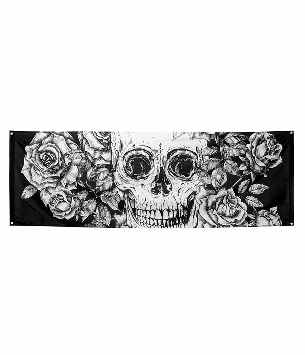 Banner Day Of The Dead Zwart/Wit (74x220cm) 3 Banner Day Of The Dead Zwart/Wit (74x220cm)