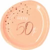 Borden 50 Jaar Elegant Blush (8st) -Griezels Glans Winkel borden 50 jaar elegant blush 8st