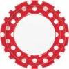 Bordjes Rood Met Stippen - 8 Stuks -Griezels Glans Winkel bordjes rood met stippen 8 stuks