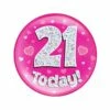 Button 21 Today Holografisch -Griezels Glans Winkel button 21 today holografisch
