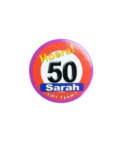 Button Klein Sarah Verkeersbord