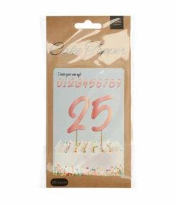 Cake Toppers Cijfers Roségoud Elegant Blush - 20 Stuks -Griezels Glans Winkel cake toppers cijfers rosegoud elegant blush 20 stu 1