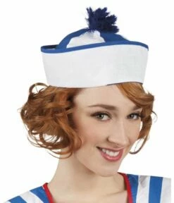 Cap Matroos Blauw/wit