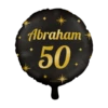 Classy Folieballon Abraham 50 Jaar Zwart/Goud (46cm) -Griezels Glans Winkel classy folieballon abraham 50 jaar zwart goud 46cm