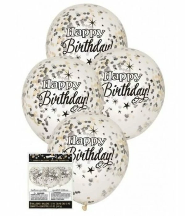Confetti Ballonnen Happy Birthday - 6 Stuks - Copy 4 Confetti Ballonnen Happy Birthday - 6 Stuks - Copy - Afbeelding 2