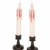 Decoratie Kaars Bloed Met Verlichting (2st) -Griezels Glans Winkel decoratie kaars bloed met verlichting 2st