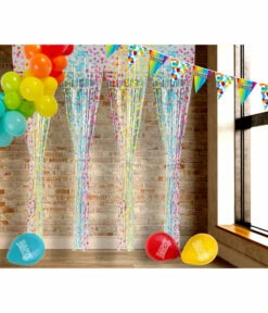 Deurgordijn Folie Multicolor Stippen (2x1m) -Griezels Glans Winkel deurgordijn folie multicolor stippen 2x1m 2