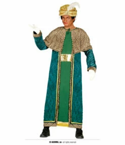 Drie Koningen Kostuum Melchior Groen Volwassenen