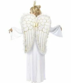 Engelenkostuum Met Vleugels Vrouw -Griezels Glans Winkel engelenkostuum met vleugels vrouw 2