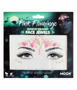 Face Juwels Pink Flamingo Glow In The Dark