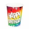 Feestbekers Happy Birthday Rainbow (10st) -Griezels Glans Winkel feestbekers happy birthday rainbow 10st