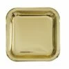 Feestbordjes Goud Vierkant - 8 Stuks -Griezels Glans Winkel feestbordjes goud vierkant 8 stuks