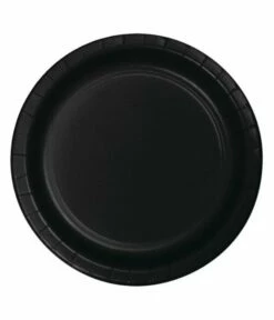 Feestbordjes Zwart 23cm (8st)