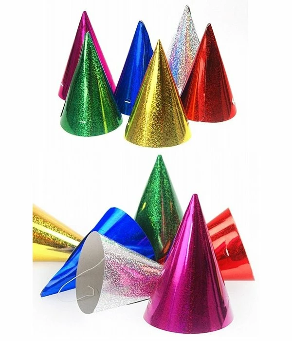 Feesthoedjes Holografisch Assorti - 20 Stuks 4 Feesthoedjes Holografisch Assorti - 20 Stuks - Afbeelding 2