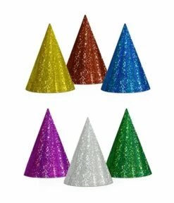 Feesthoedjes Holografisch Assorti - 20 Stuks