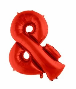 Folieballon '&' Teken Rood 100cm