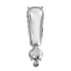 Folieballon Uitroepteken Zilver 41cm -Griezels Glans Winkel folieballon uitroepteken zilver 41cm