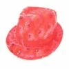 Gangsterhoedje Ruche + Pailletten Rood -Griezels Glans Winkel gangsterhoedje ruche pailletten rood