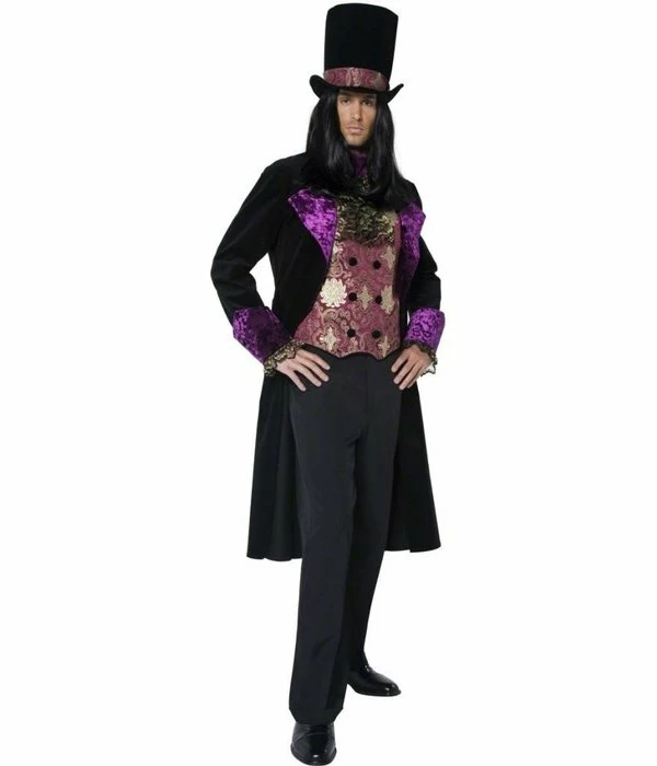 Gothic Count Dracula Kostuum 4 Gothic Count Dracula Kostuum - Afbeelding 2