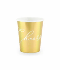 Gouden Partybekers 'Cheers' (6st)