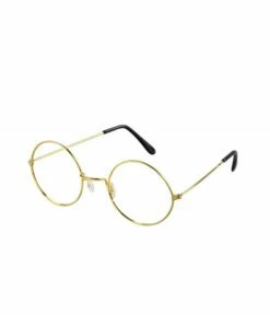 Gouden Ronde Bril Zonder Glazen