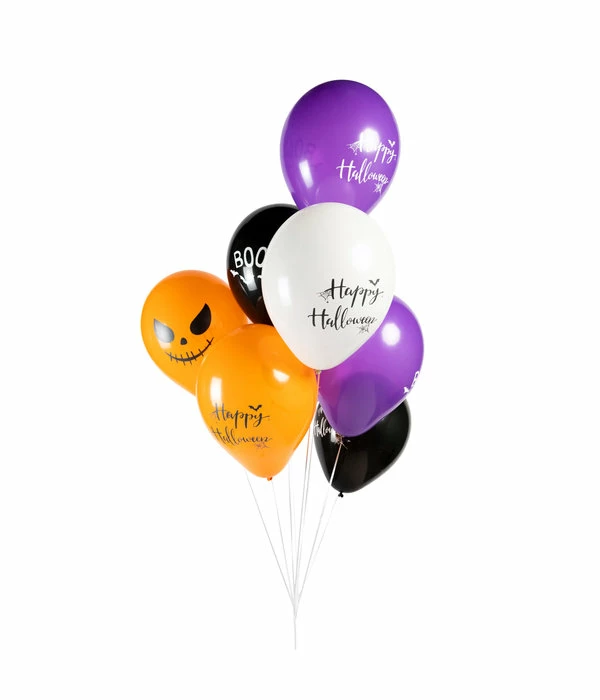 Halloween Ballonnen Set Boo (8st) 4 Halloween Ballonnen Set Boo (8st) - Afbeelding 2