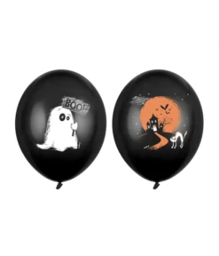 Halloween Ballonnen Spook Zwart (6st)