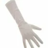 Handschoenen Stretch Wit Luxe Nylon -Griezels Glans Winkel handschoenen stretch wit luxe nylon