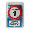 Happy Age Kaart - 1 Jaar - Let's Party -Griezels Glans Winkel happy age kaart 1 jaar lets party