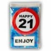 Happy Age Kaart Button - 21 Jaar -Griezels Glans Winkel happy age kaart button 21 jaar