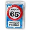 Happy Age Kaart Button - 65 Jaar -Griezels Glans Winkel happy age kaart button 65 jaar