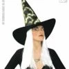 Heksenhoed Glow In The Dark Met Haar -Griezels Glans Winkel heksenhoed glow in the dark met haar