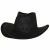 Hoed Cowboy Suede Zwart -Griezels Glans Winkel hoed cowboy suede zwart