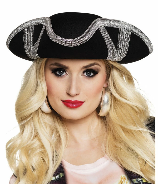 Hoed Piraat Royal Fortune Zilver 3 Hoed Piraat Royal Fortune Zilver