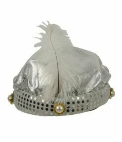 Hoed Sultan Zilver + Pluim