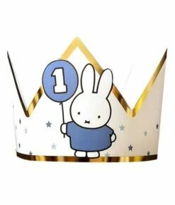 Kroontje Nijntje 1 Jaar Blauw/Goud