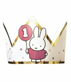 Kroontje Nijntje 1 Jaar Roze/Goud