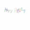 Letterslinger Happy Birthday Holografisch Rainbow - 16x62 Cm -Griezels Glans Winkel letterslinger happy birthday holografisch rainbow
