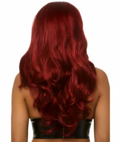 Long Wavy Pruik Winny Burgundy -Griezels Glans Winkel long wavy pruik winny burgundy 1